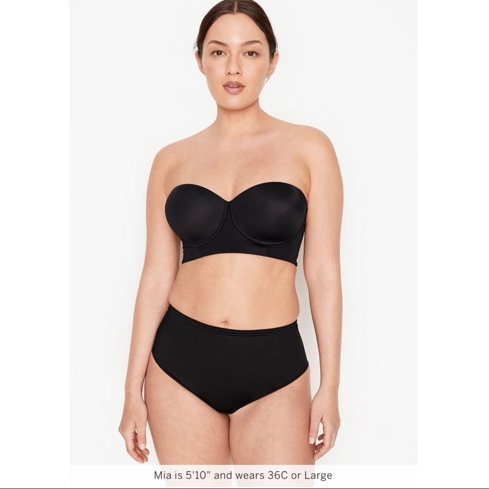 🎀NEW~LEONISA SHAPEWEAR Strapless Contouring Longline Bra SIZE 36D - Picture 2 of 5